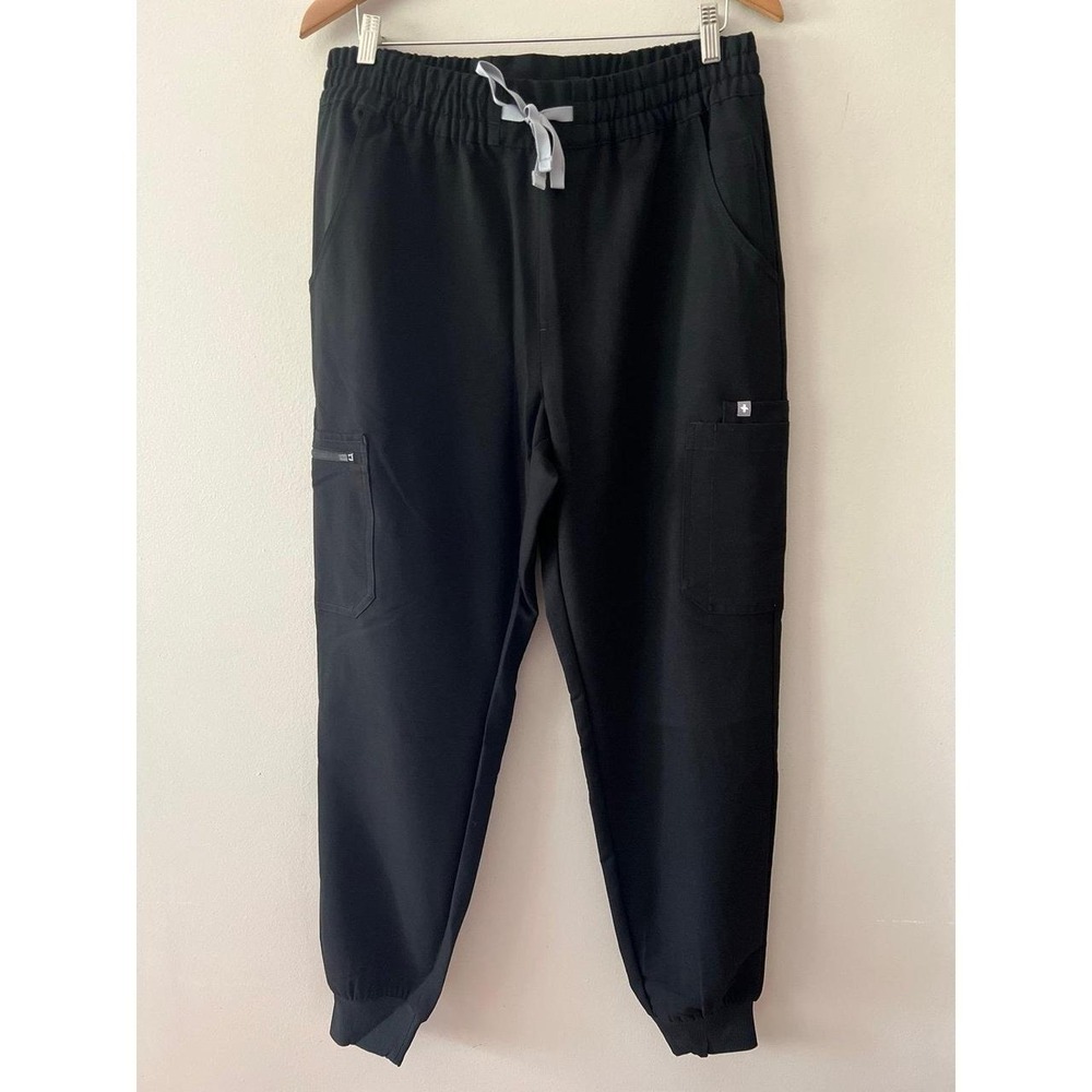 FIGS Women's Uman High Waisted Jogger Scrub Pants Black Large Tall NWT